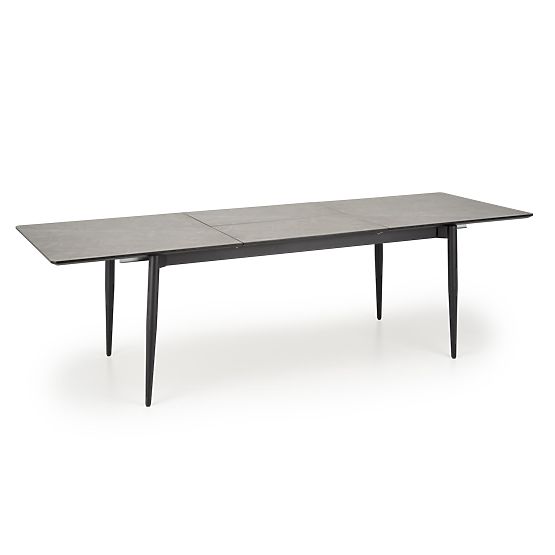 Tavolo allungabile CHARLES, piano - marmo grigio, gambe - nero