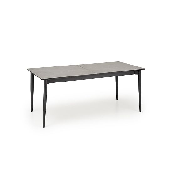 Tavolo allungabile CHARLES, piano - marmo grigio, gambe - nero