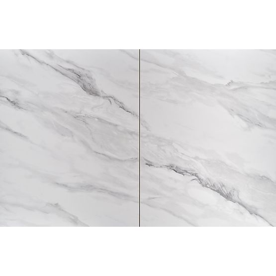 Tavolo allungabile DANCAN, marmo bianco / grigio / grigio chiaro / nero (3p=1ks)