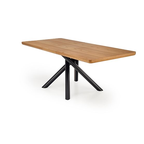 Tavolo allungabile DERRICK rovere naturale / nero (2p=1ks)