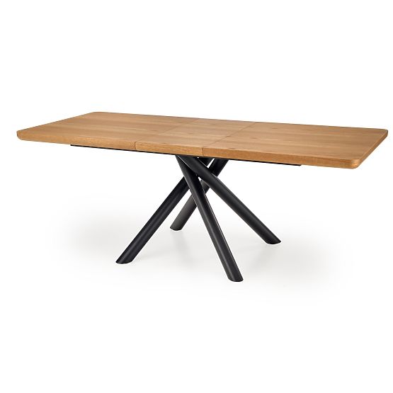 Tavolo allungabile DERRICK rovere naturale / nero (2p=1ks)