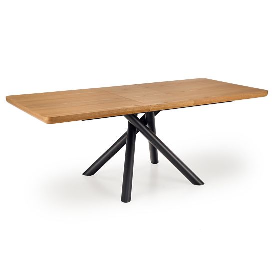 Tavolo allungabile DERRICK rovere naturale / nero (2p=1ks)
