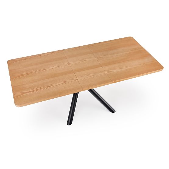 Tavolo allungabile DERRICK rovere naturale / nero (2p=1ks)