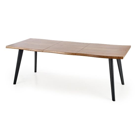 Tavolo allungabile DICKSON 120-180/80 cm, piano - naturale, gambe - nere (2p=1ks)