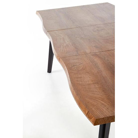 Tavolo allungabile DICKSON 120-180/80 cm, piano - naturale, gambe - nere (2p=1ks)