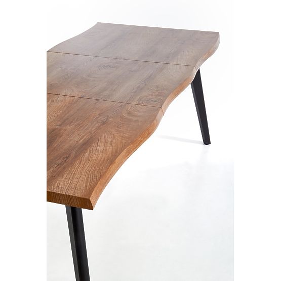 Tavolo allungabile DICKSON 120-180/80 cm, piano - naturale, gambe - nere (2p=1ks)