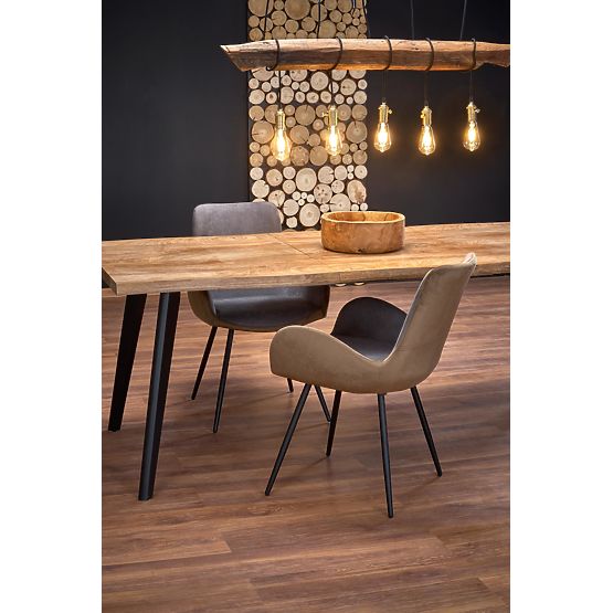 Tavolo allungabile DICKSON 120-180/80 cm, piano - naturale, gambe - nere (2p=1ks)