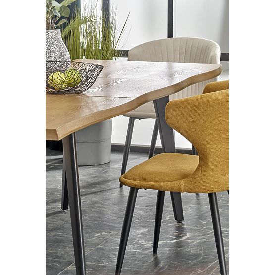 Tavolo allungabile DICKSON 2 150-210/90 cm, piano - naturale, gambe - nere (2p=1pz)