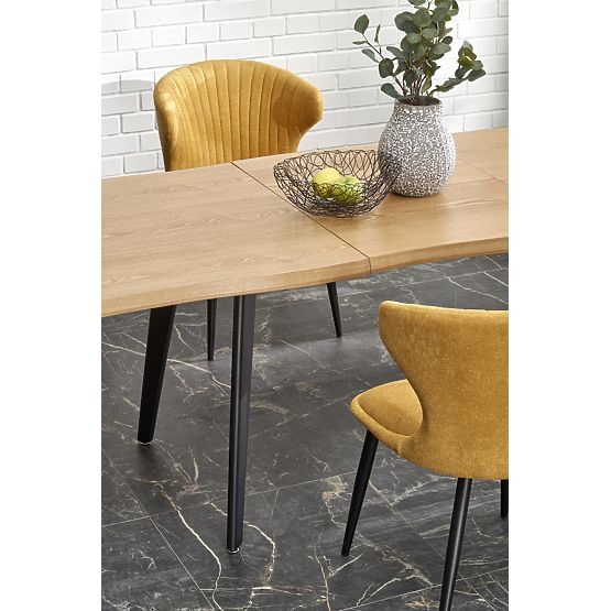 Tavolo allungabile DICKSON 2 150-210/90 cm, piano - naturale, gambe - nere (2p=1pz)