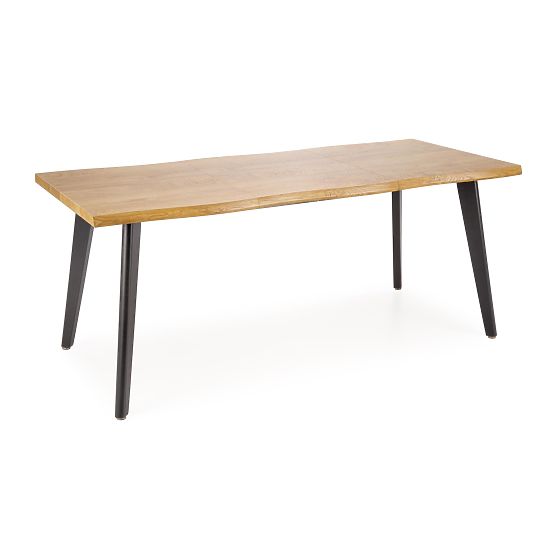 Tavolo allungabile DICKSON 2 150-210/90 cm, piano - naturale, gambe - nere (2p=1pz)