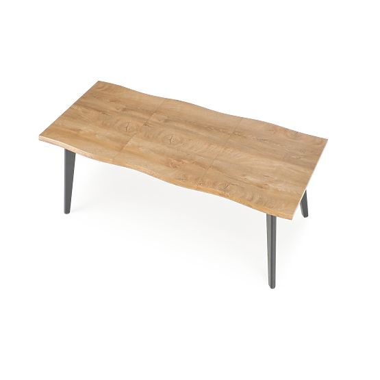 Tavolo allungabile DICKSON 2 150-210/90 cm, piano - naturale, gambe - nere (2p=1pz)