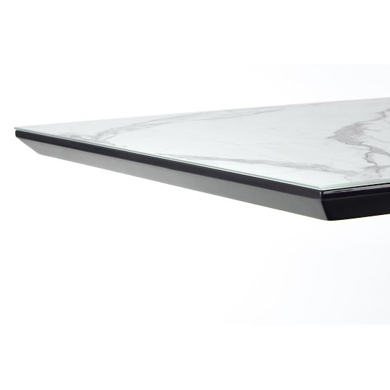 Tavolo allungabile DIESEL piano - marmo bianco / grigio scuro, gambe - nero (2p=1pz)