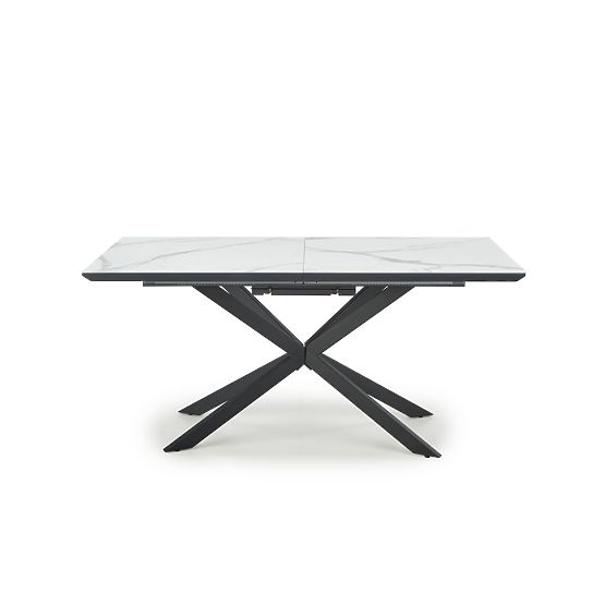Tavolo allungabile DIESEL piano - marmo bianco / grigio scuro, gambe - nero (2p=1pz)