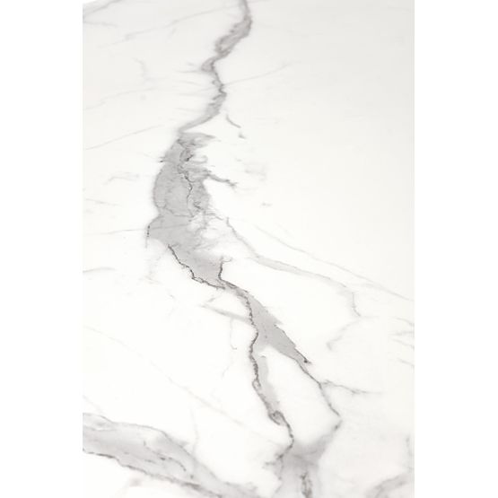 Tavolo allungabile DIESEL piano - marmo bianco / grigio scuro, gambe - nero (2p=1pz)