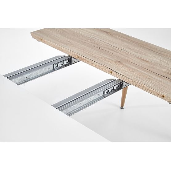 Tavolo allungabile EDWARD bianco / rovere san remo (2p=1ks)