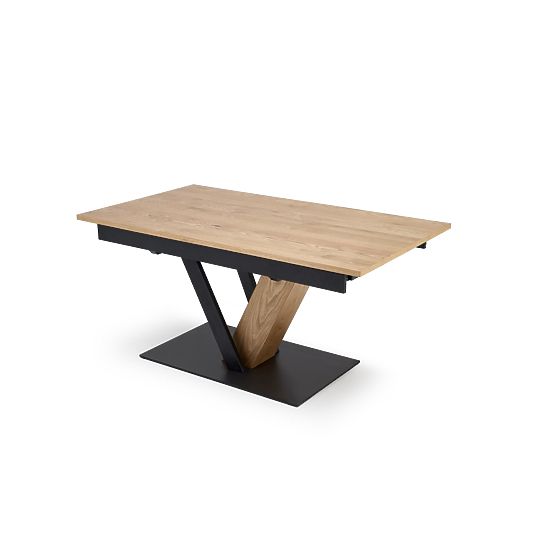 Tavolo allungabile FANIS, naturale / nero (3p=1ks)