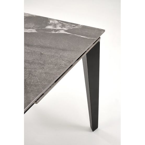 Tavolo allungabile FELIX, piano - marmo grigio, gambe - nero (2p=1ks)