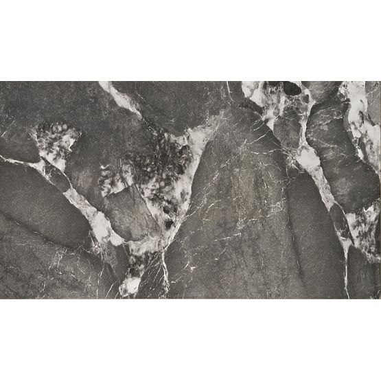 Tavolo allungabile FELIX, piano - marmo grigio, gambe - nero (2p=1ks)