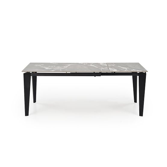 Tavolo allungabile FELIX, piano - marmo grigio, gambe - nero (2p=1ks)