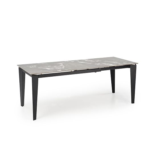 Tavolo allungabile FELIX, piano - marmo grigio, gambe - nero (2p=1ks)