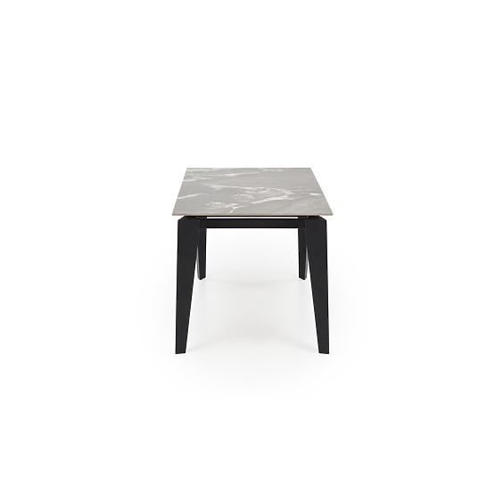 Tavolo allungabile FELIX, piano - marmo grigio, gambe - nero (2p=1ks)