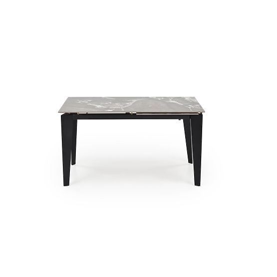 Tavolo allungabile FELIX, piano - marmo grigio, gambe - nero (2p=1ks)
