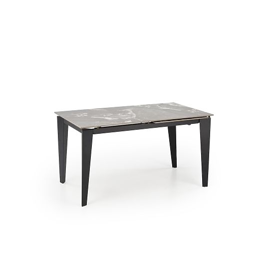 Tavolo allungabile FELIX, piano - marmo grigio, gambe - nero (2p=1ks)