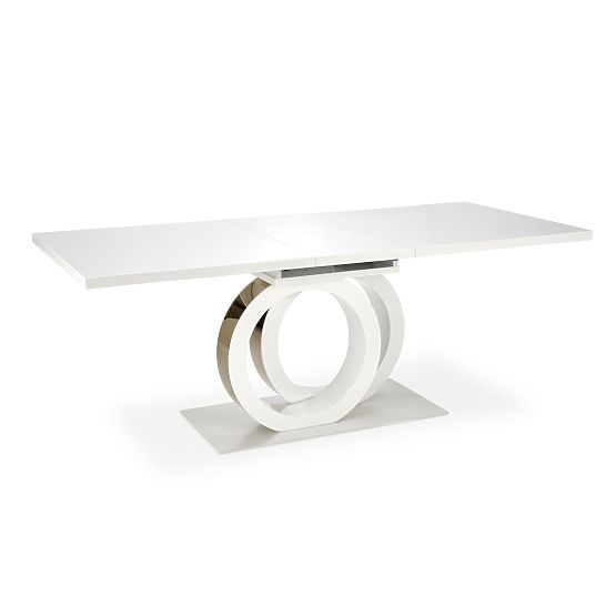 Tavolo allungabile GALARDO, bianco / oro (3p=1ks)