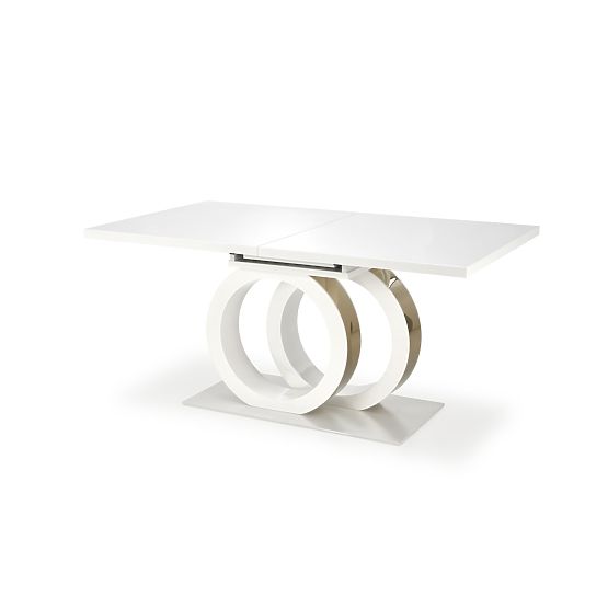 Tavolo allungabile GALARDO, bianco / oro (3p=1ks)