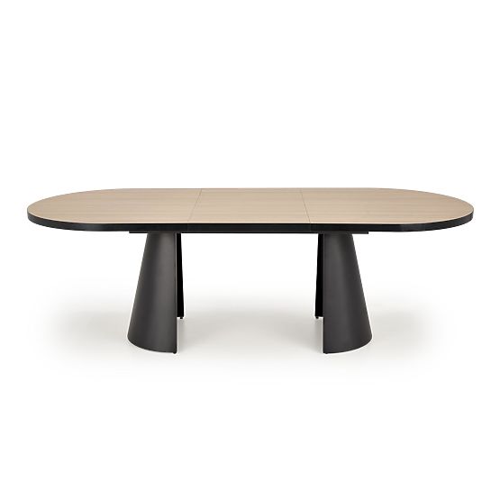Tavolo allungabile GIACOMO, piano - naturale, gambe - nere (2p=1ks)