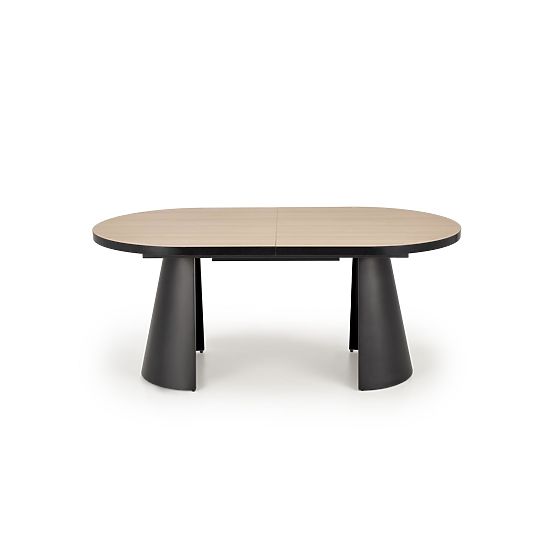 Tavolo allungabile GIACOMO, piano - naturale, gambe - nere (2p=1ks)