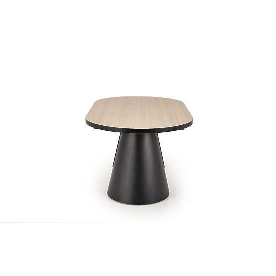 Tavolo allungabile GIACOMO, piano - naturale, gambe - nere (2p=1ks)