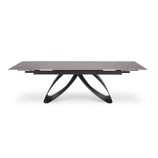 Tavolo allungabile HILARIO, piano - noce, gambe - nere (3p=1ks)