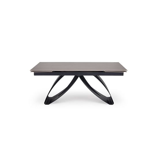 Tavolo allungabile HILARIO, piano - noce, gambe - nere (3p=1ks)