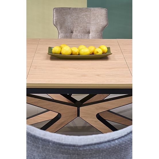 Tavolo allungabile JAMES, naturale / nero (2p=1ks)