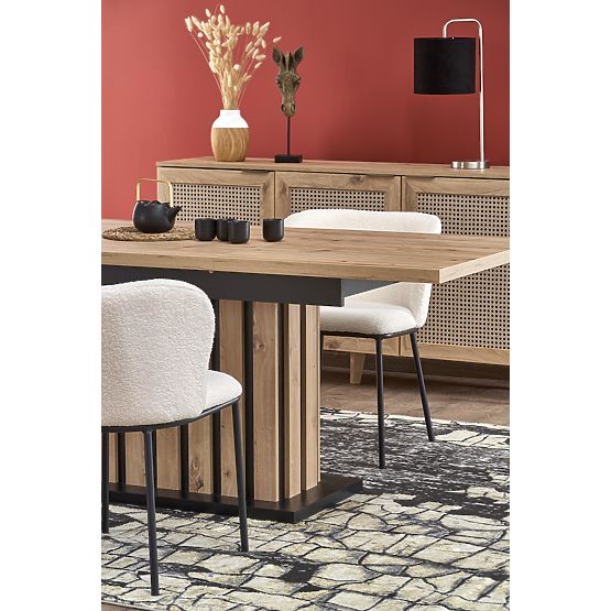Tavolo allungabile LAMELLO 160-210/90 cm rovere artisan/nero