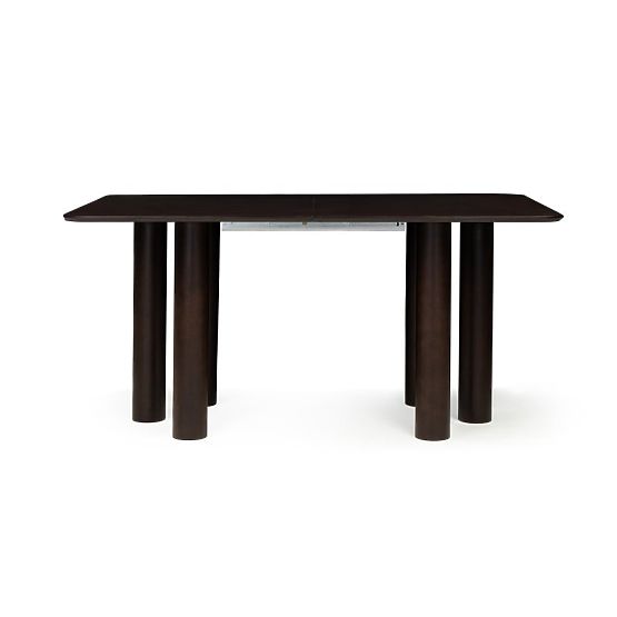 Tavolo allungabile Loa 140-200 cm, impiallacciatura di quercia, noce, legno di faggio, arrotondato