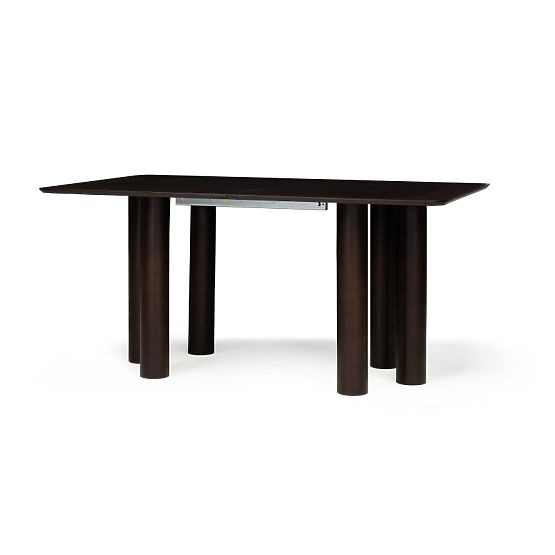Tavolo allungabile Loa 140-200 cm, impiallacciatura di quercia, noce, legno di faggio, arrotondato