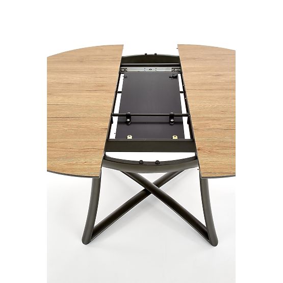 Tavolo allungabile MORETTI piano - rovere dorato / grigio, gambe - antracite