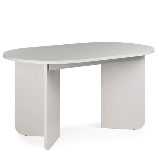 Tavolo allungabile Mou 140-200 cm, color cashmere, piano ovale