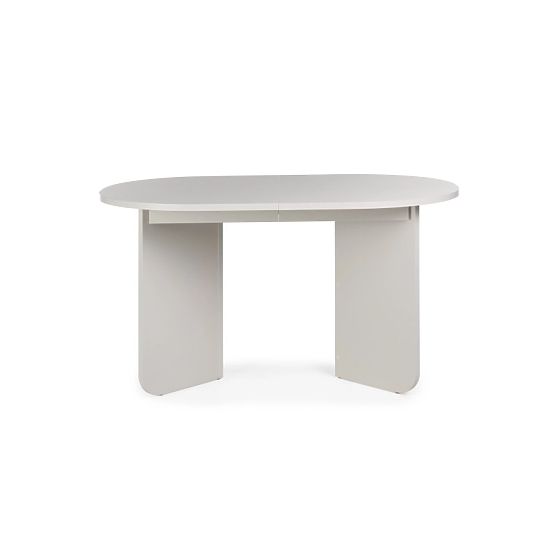 Tavolo allungabile Mou 140-200 cm, color cashmere, piano ovale
