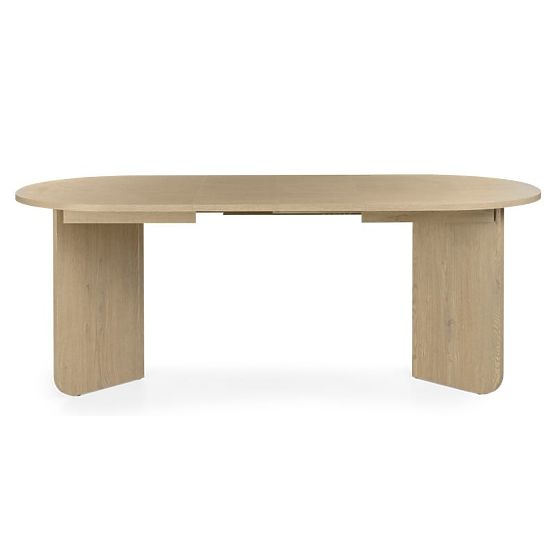 Tavolo allungabile Mou 140-200 cm, Rovere Cremona Torro, piano ovale