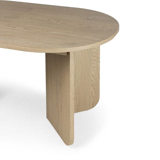 Tavolo allungabile Mou 140-200 cm, Rovere Cremona Torro, piano ovale