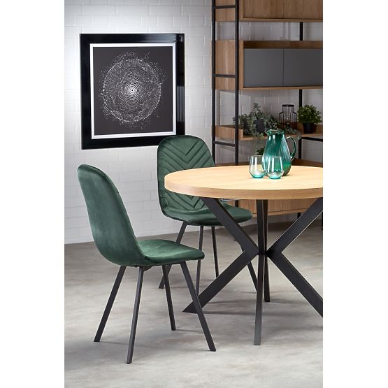 Tavolo allungabile PERONI rovere dorato - nero