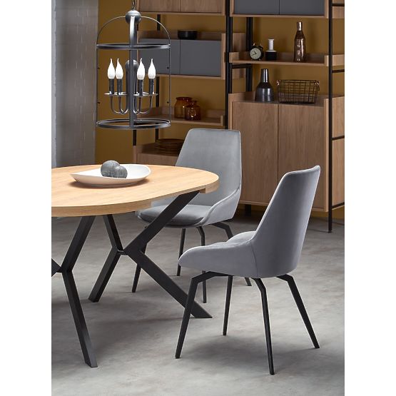 Tavolo allungabile PERONI rovere dorato - nero