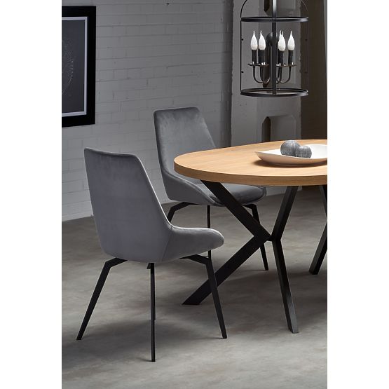 Tavolo allungabile PERONI rovere dorato - nero