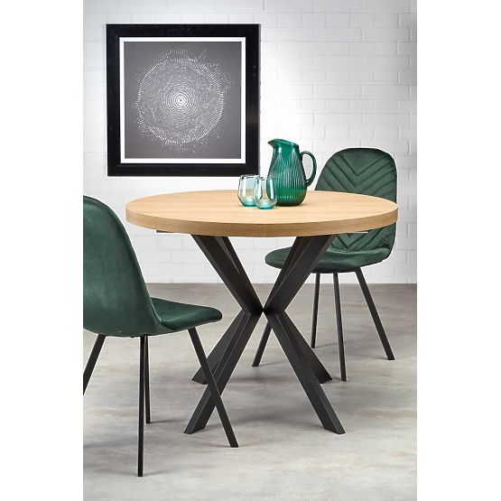 Tavolo allungabile PERONI rovere dorato - nero