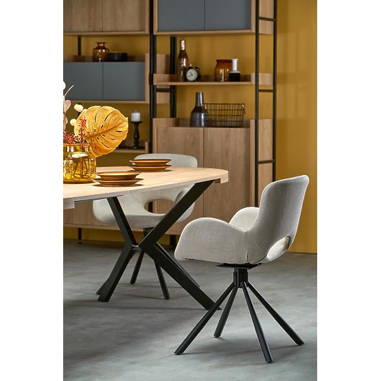 Tavolo allungabile PERONI rovere dorato - nero