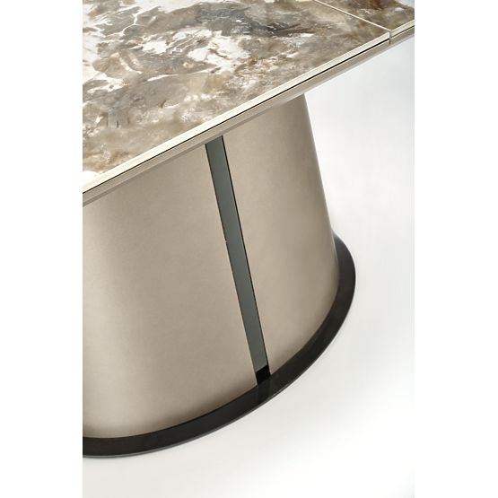 Tavolo estensibile ROBINSON, marmo beige / cappuccino / nero