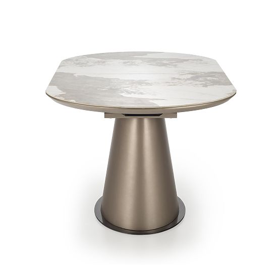 Tavolo estensibile ROBINSON, marmo beige / cappuccino / nero